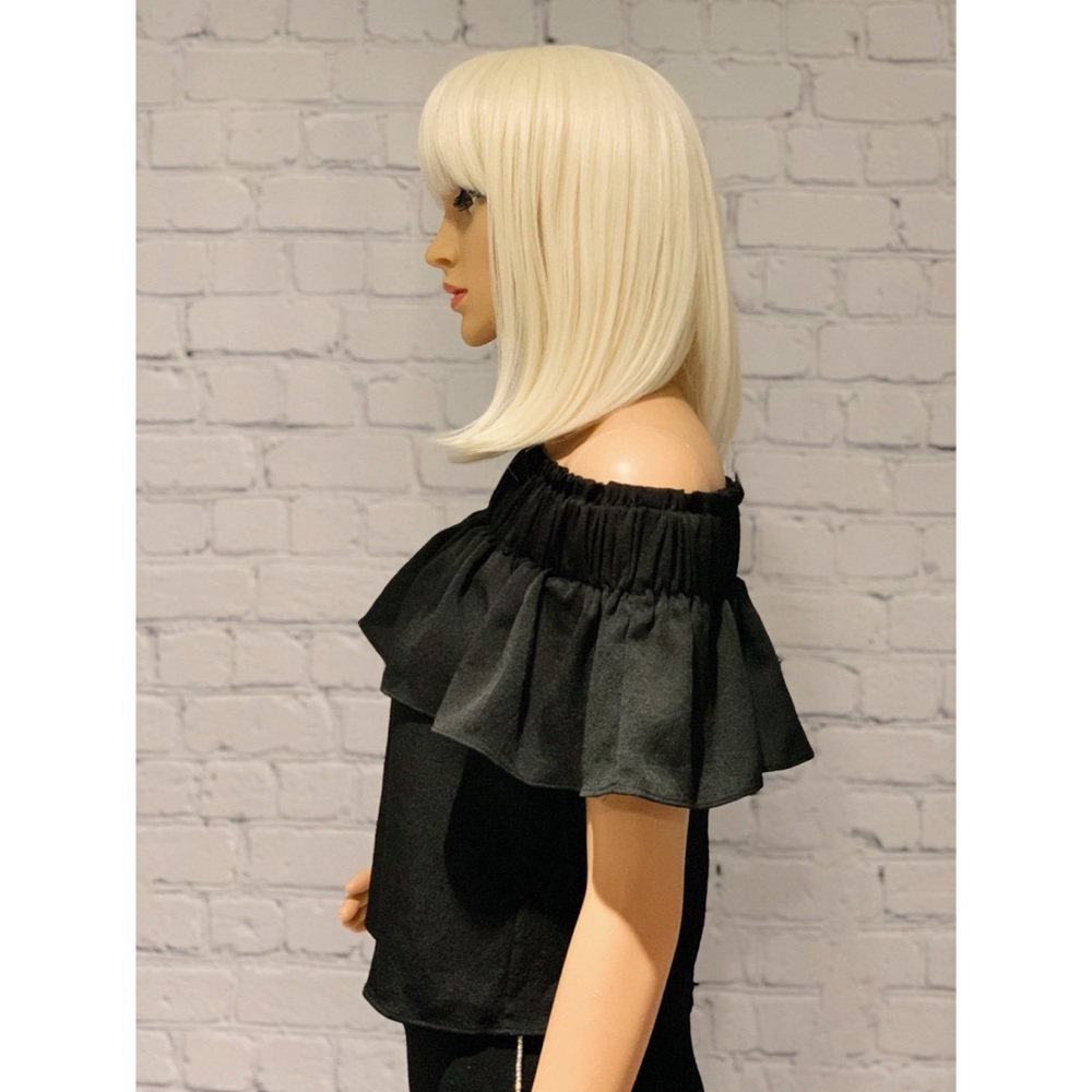 Express: Off The Shoulder Smocked Ruffle Top - Picture 3 of 5